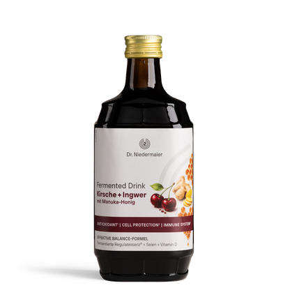Fermented Drink Kirsche + Ingwer mit Manuka-Honig 350 ml